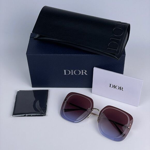 NEW Dior ULTRADIOR SU B0D2 Burgundy Gold Brown Women Square Oversized Sunglasses main image 5